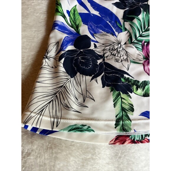 Hapari Tropic Sport Tankini Top Womens Small Green Tropical Floral Halter Swim - Picture 5 of 9